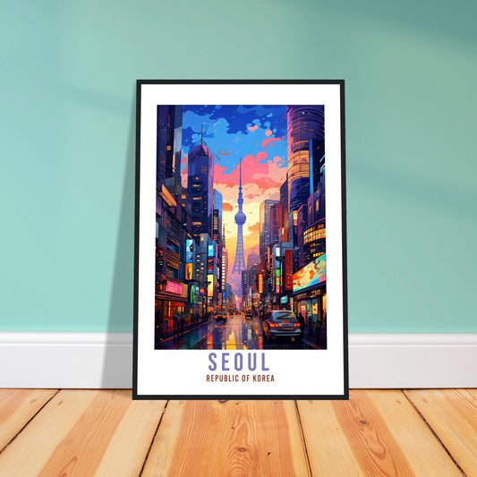 Seoul Travel Poster Seoul Wall Hanging South Korea Artwork Travel Print Wall Art Seoul Asia Home Decor Seoul South Korea Gift Travel Art