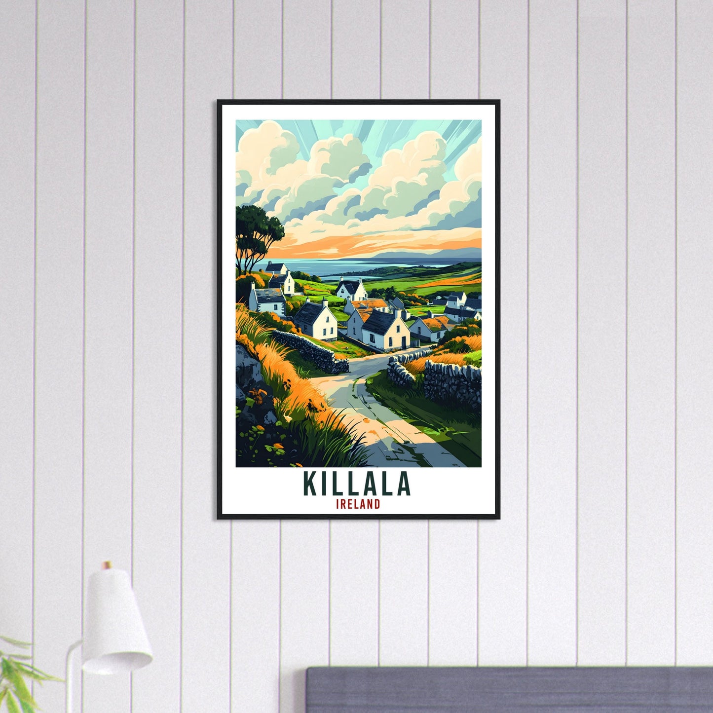 Killala Travel Print Ireland Home Decor Killala Wall Art Wall Hanging Art Lover Irish Artwork Travel Poster Killala Ireland Travel Art Gift