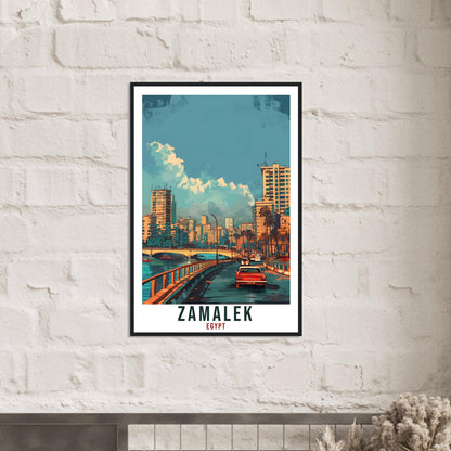 Zamalek Egypt Travel Print Zamalek Wall Art Wall Hanging Home Décor Zamalek Gift Art Lovers Egypt Artwork Gift Print African Landmark Poster