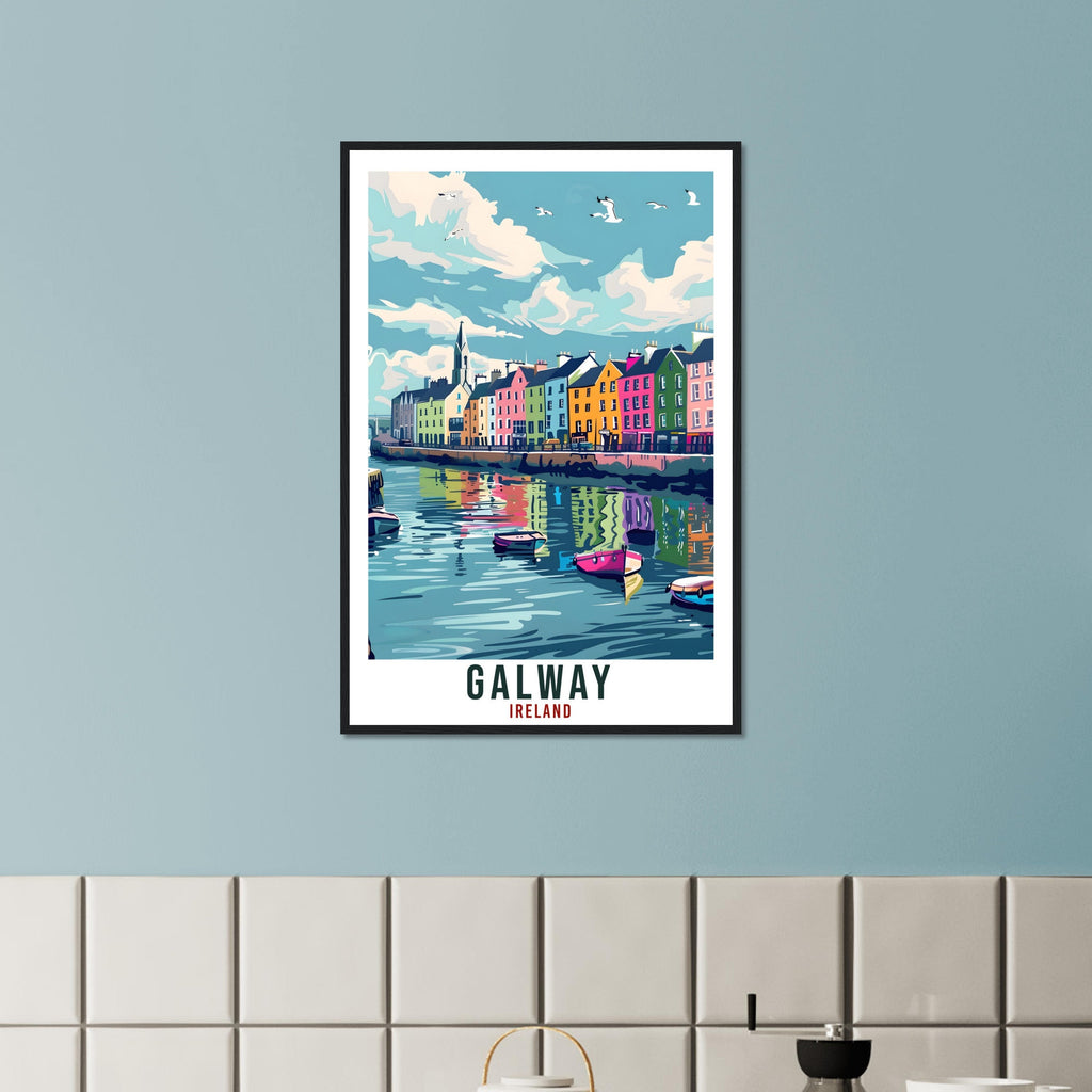 Galway Travel Print Ireland Wall Art Wall Hanging Home Living Décor Galway Gift Art Lovers Gift Irish Artwork Gift Ireland Travel Poster