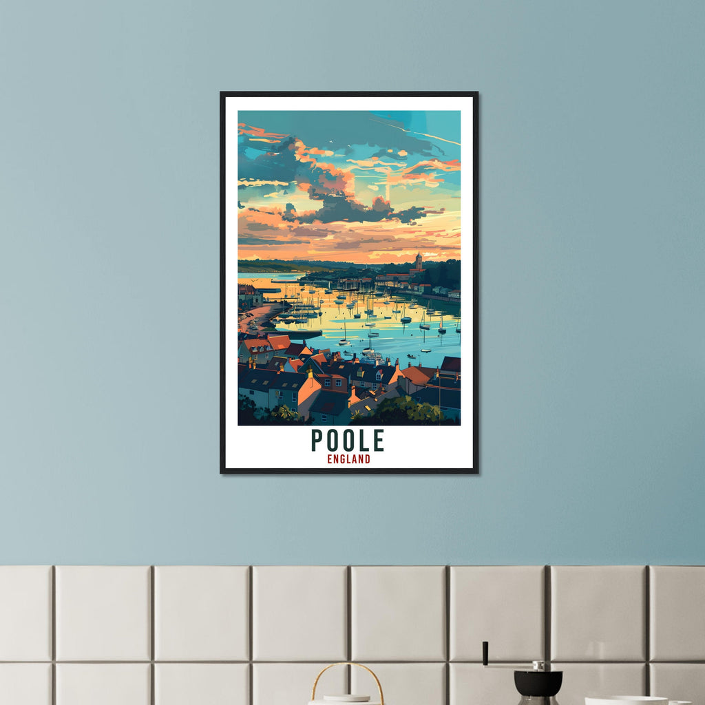 Poole Travel Print Wall Art Wall Hanging Home Living Décor Poole Gift Art Lovers Gift UK Artwork Gift Print Poole England Travel Poster