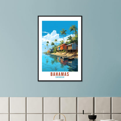 Bahamas Travel Print Wall Art Bahamas Sunset Wall Hanging Home Décor Caribbean Gift Art Lovers Nassau Travel Poster Bahamas Caribbean Print