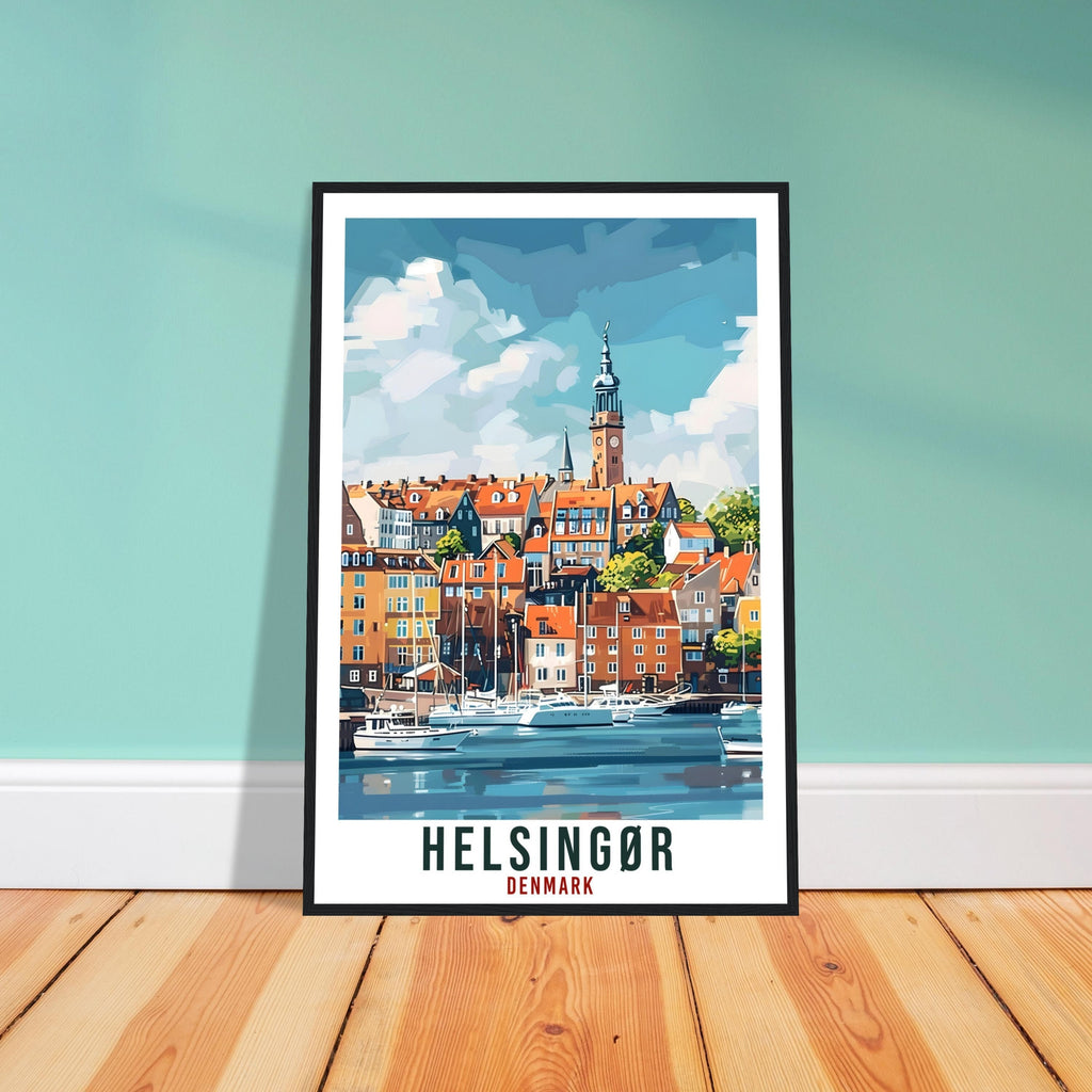 Helsingør Travel Poster Denmark Wall Art Wall Hanging Home Living Décor Helsingør Gift Art Lovers Denmark Artwork Gift Danish Travel Print