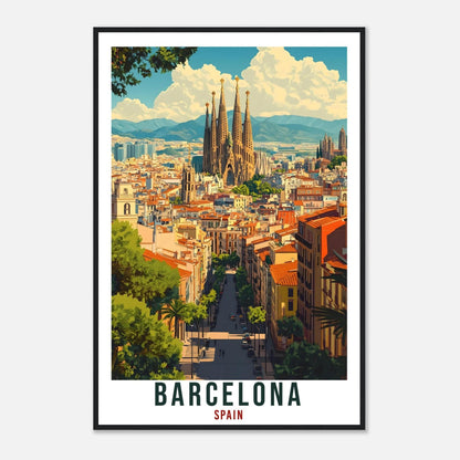 Barcelona Travel Print Spain Home Decor Barcelona Wall Art Gift Wall Hanging Art Lover Barcelona Spain Artwork Travel Poster Travel Artwork