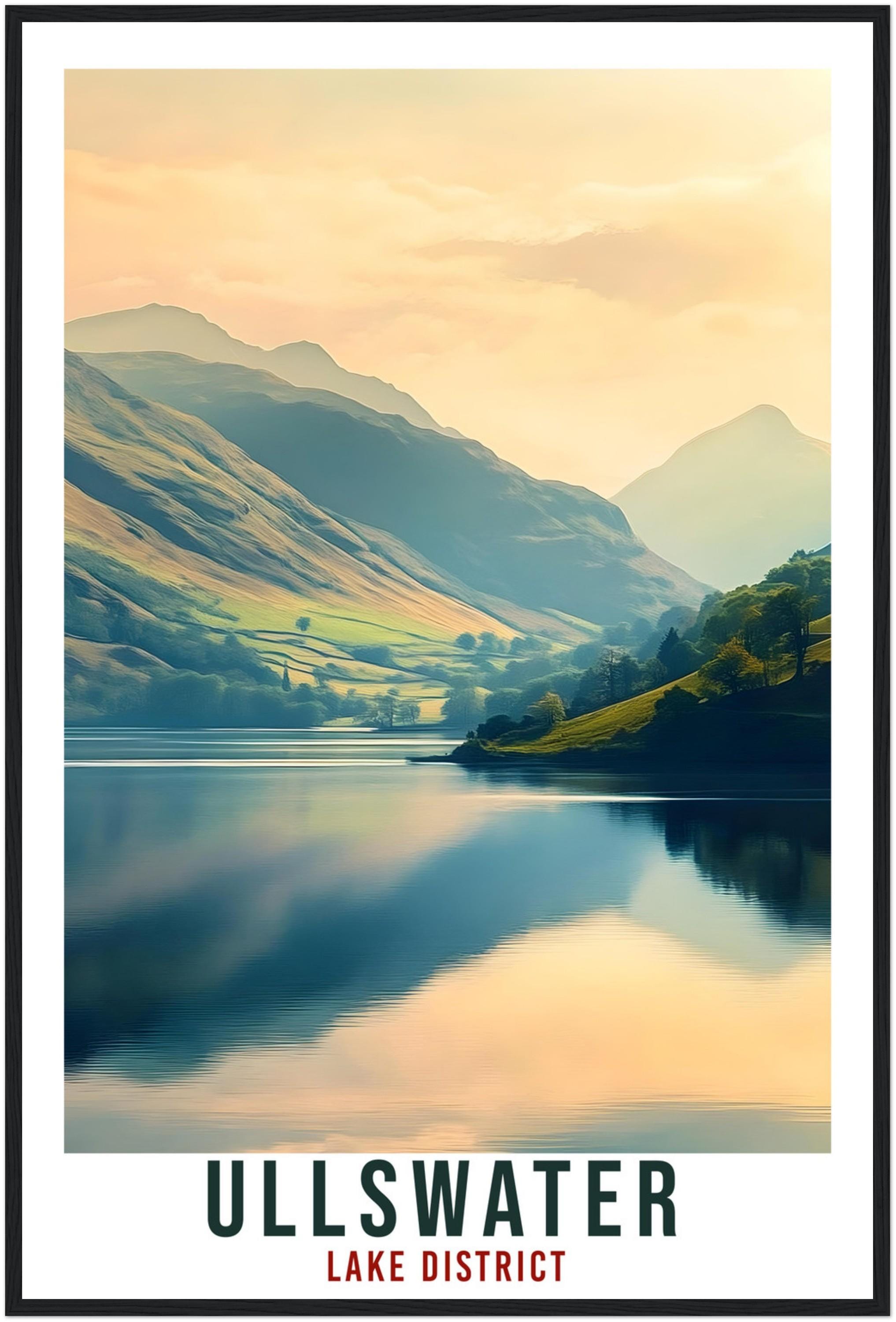 Ullswater Travel Print Lake District Home Decor Ullswater Wall Art Wall Hanging Art Lover Lake District Artwork Travel Poster Cumbria Travel