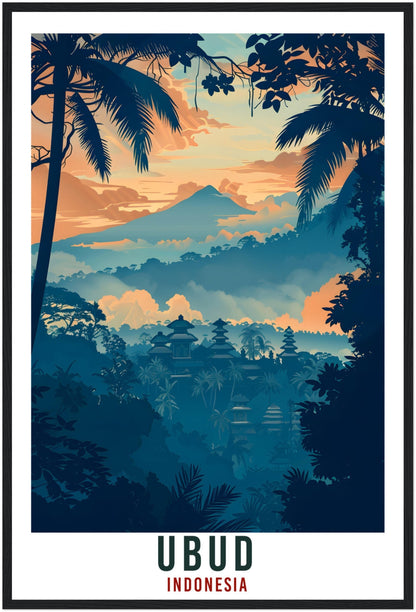 Ubud Bali Travel Print Bali Wall Art Wall Hanging Home Décor Ubud Gift Landmark Artwork Travel Art Lovers Indonesia Ubud Travel Poster
