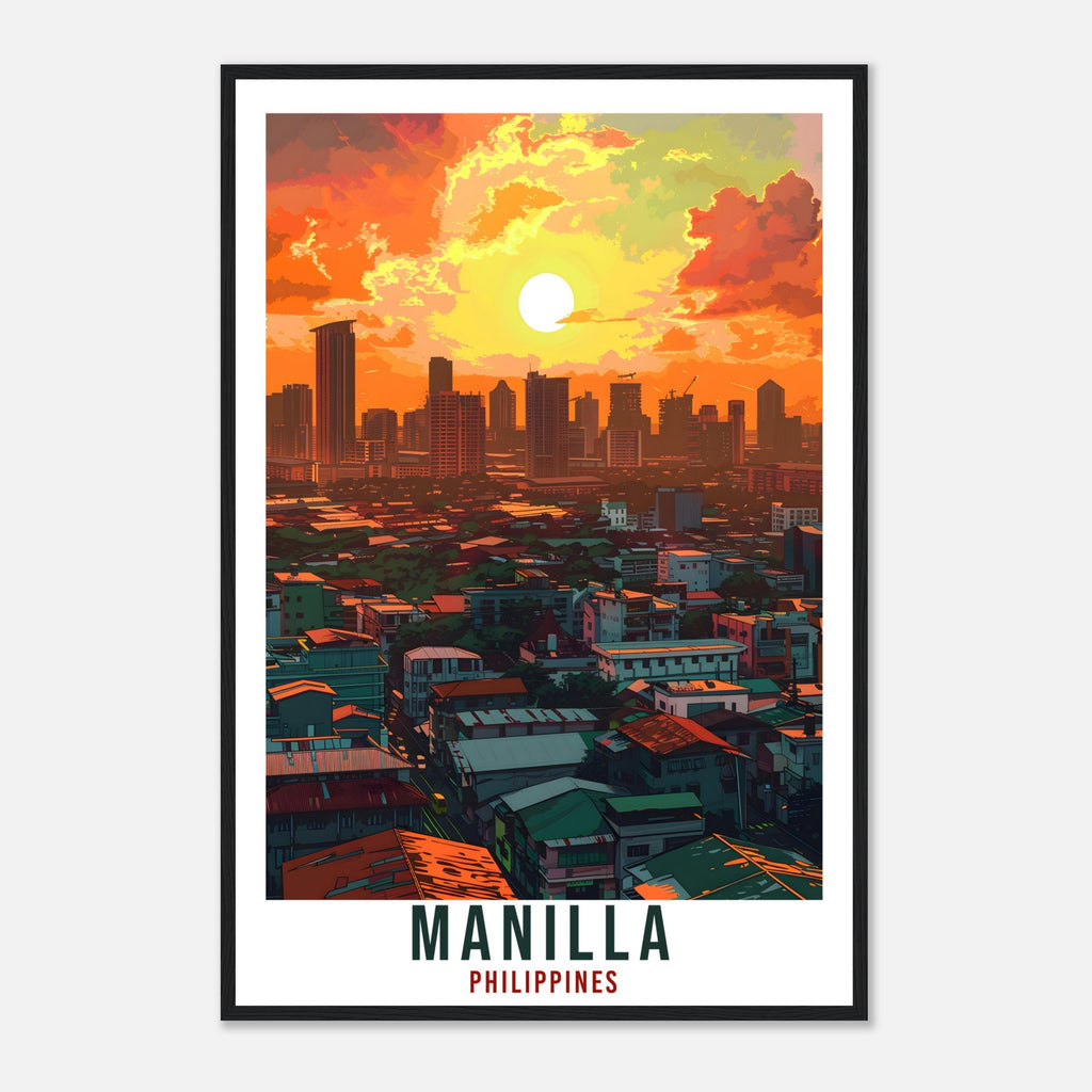 Manilla Philippines Travel Print Wall Art Wall Hanging Home Décor Manilla Gift Landmark Artwork Travel Art Philippines City Travel Poster