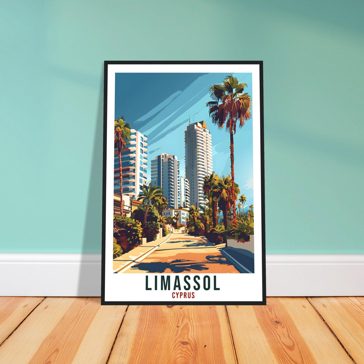 Limassol Cyprus Travel Print Cyprus Wall Art Wall Hanging Home Décor Limassol Gift Cyprus Landmark Artwork Gift Cyprus Holiday Travel Poster
