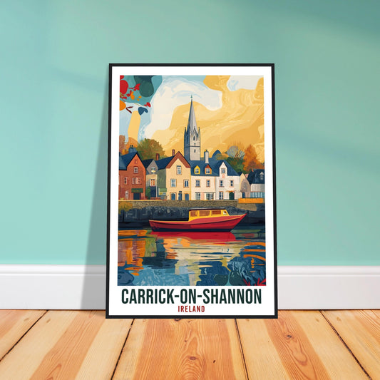 Carrick-On-Shannon Travel Print Ireland Home Decor Wall Art Gift Wall Hanging Art Lover CarrickOnShannon Irish Artwork Travel Poster Ireland