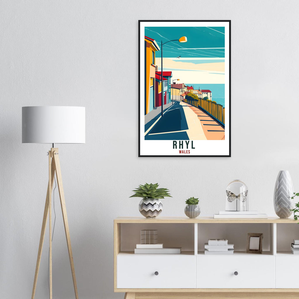 Rhyl Travel Print Wales Home Decor Rhyl Wall Art Wall Hanging Art Lover Wales Artwork Travel Poster Wales Rhyl Travel Artwork Rhyl Gift