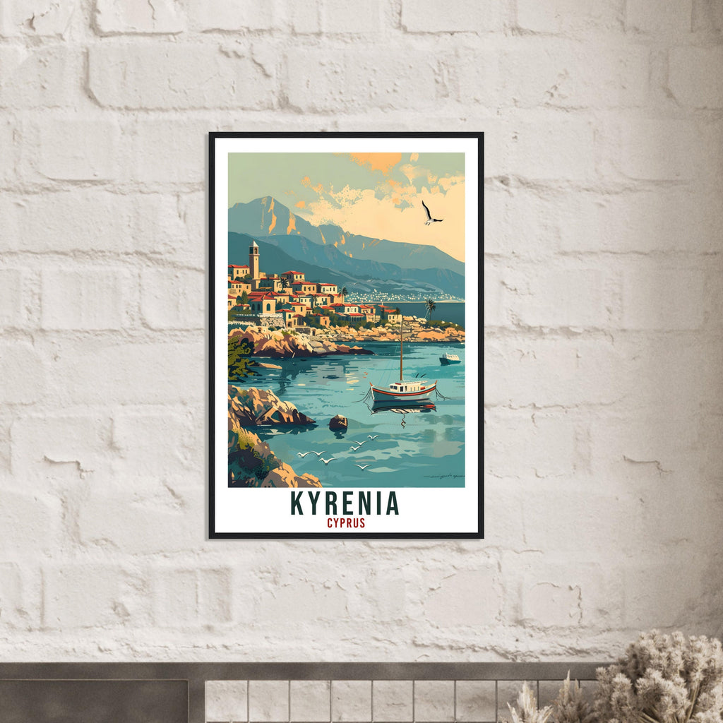 Kyrenia Cyprus Travel Print Cyprus Wall Art Wall Hanging Home Décor Kyrenia Gift Cyprus Landmark Artwork Gift Cyprus Holiday Travel Poster