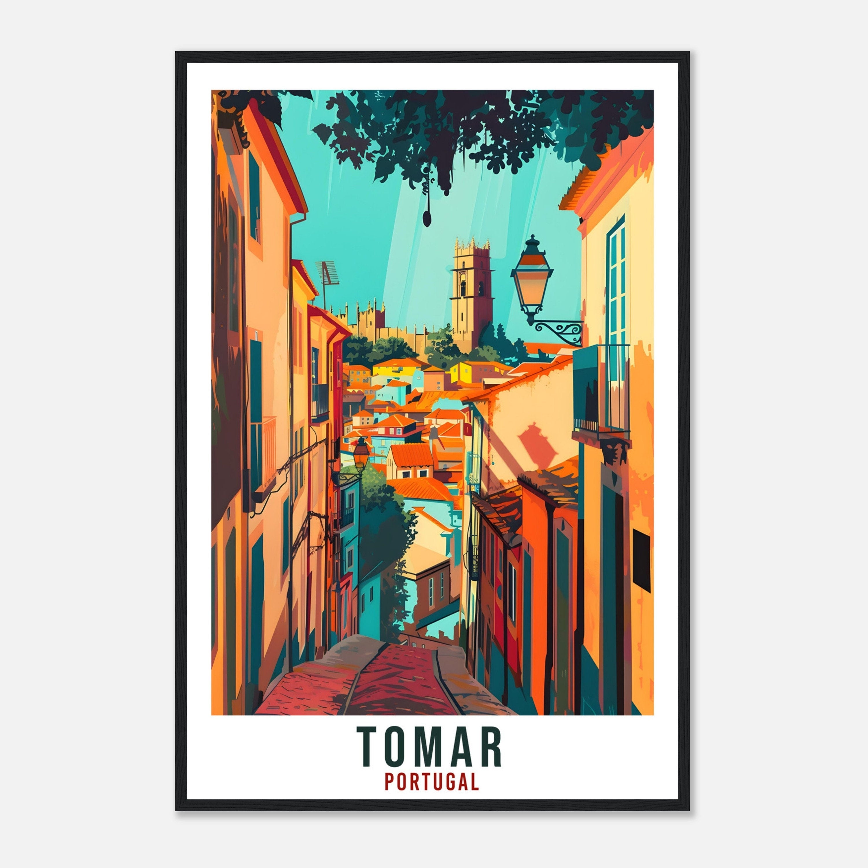 Tomar Travel Print Portugal Wall Art Wall Hanging Home Décor Tomar Gift Portugal Landmark Artwork Gift Tomar Portugal Holiday Travel Poster