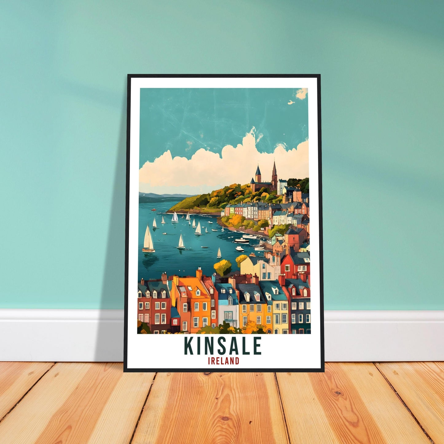 Kinsale Travel Print Ireland Home Decor Co Cork Wall Art Gift Wall Hanging Art Lover Kinsale Irish Artwork Travel Poster Ireland Travel Art