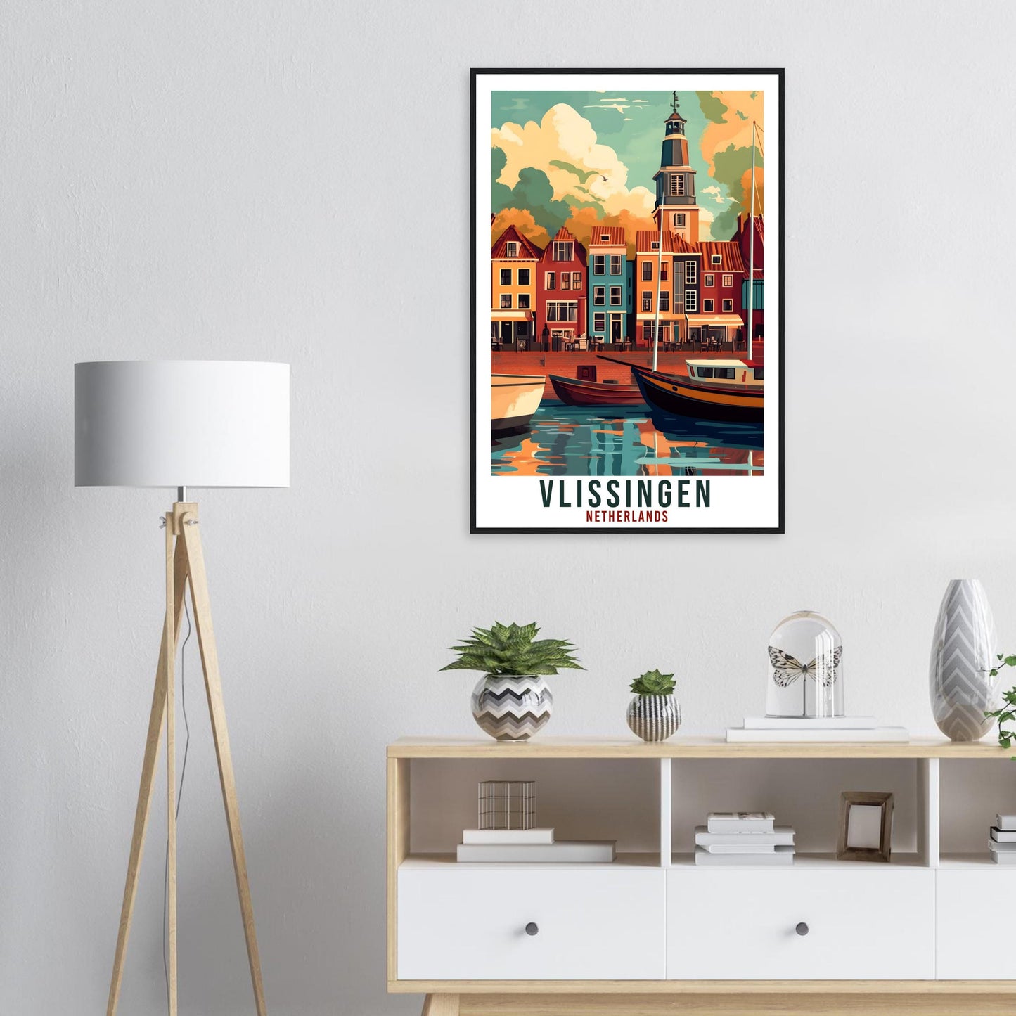 Vlissingen Travel Poster Netherlands Decor Vlissingen Wall Art Gift Wall Hanging Vlissingen Dutch Artwork Travel Print Holland Travel Art