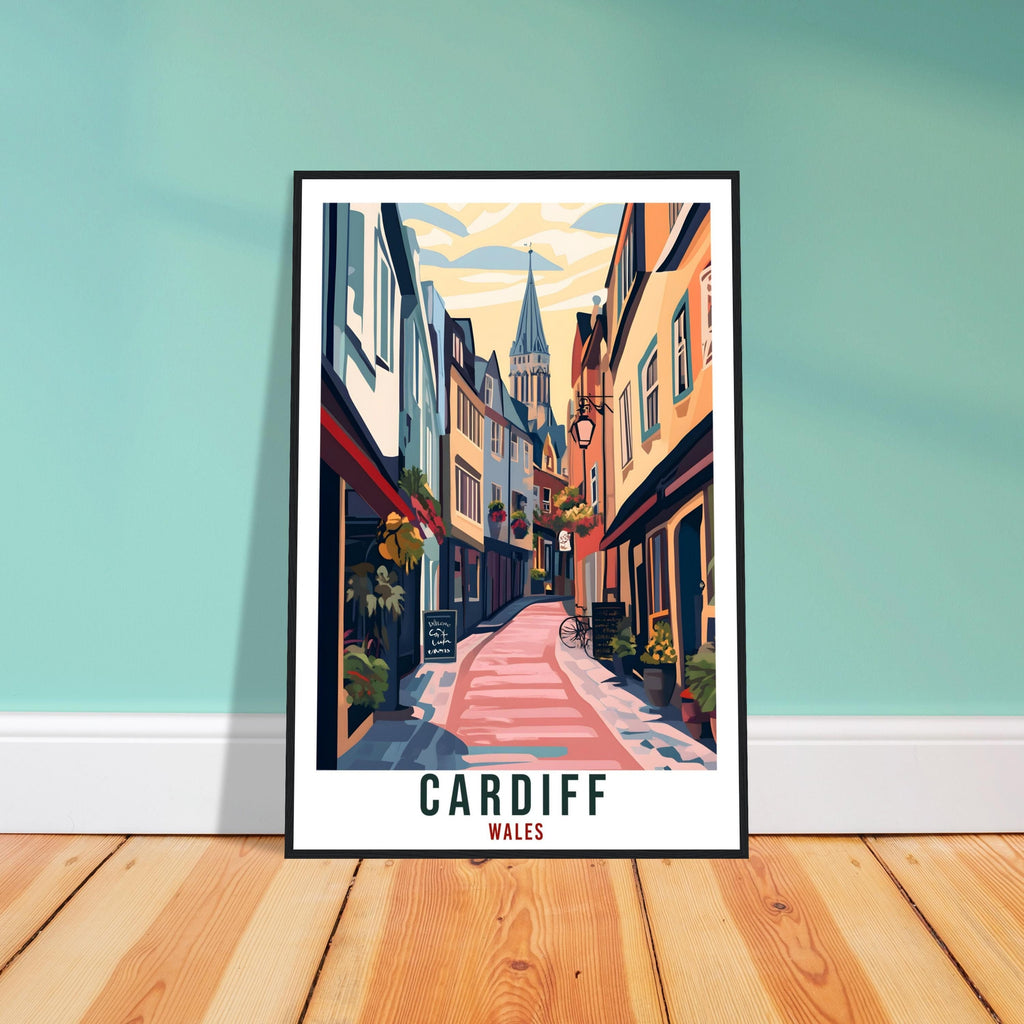 Cardiff Travel Print Wales Home Decor Cardiff Wall Art Wall Hanging Art Lover Wales Artwork Travel Poster Wales Cardiff Travel Artwork Gift