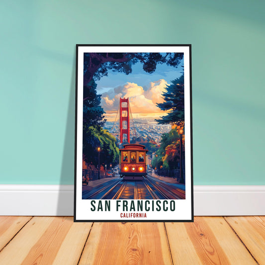 San Francisco Travel Print California Home Decor Wall Art Gift Wall Hanging Art Lover San Francisco United States Artwork Travel Poster Art