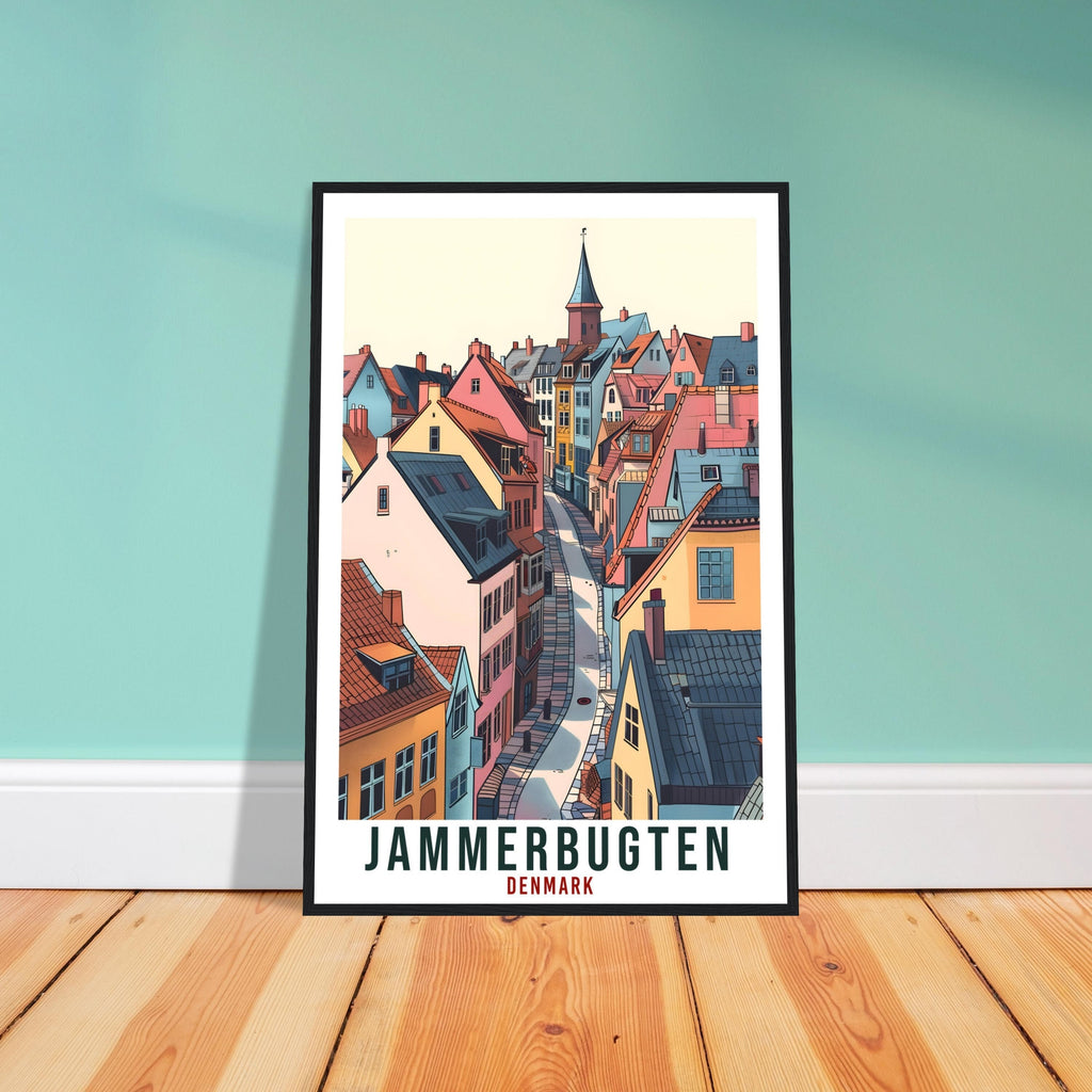 Jammerbugten Travel Print Denmark Wall Art Wall Hanging Jammerbugten Verona Gift Art Lovers Gift Denmark Artwork Gift Danish Travel Poster