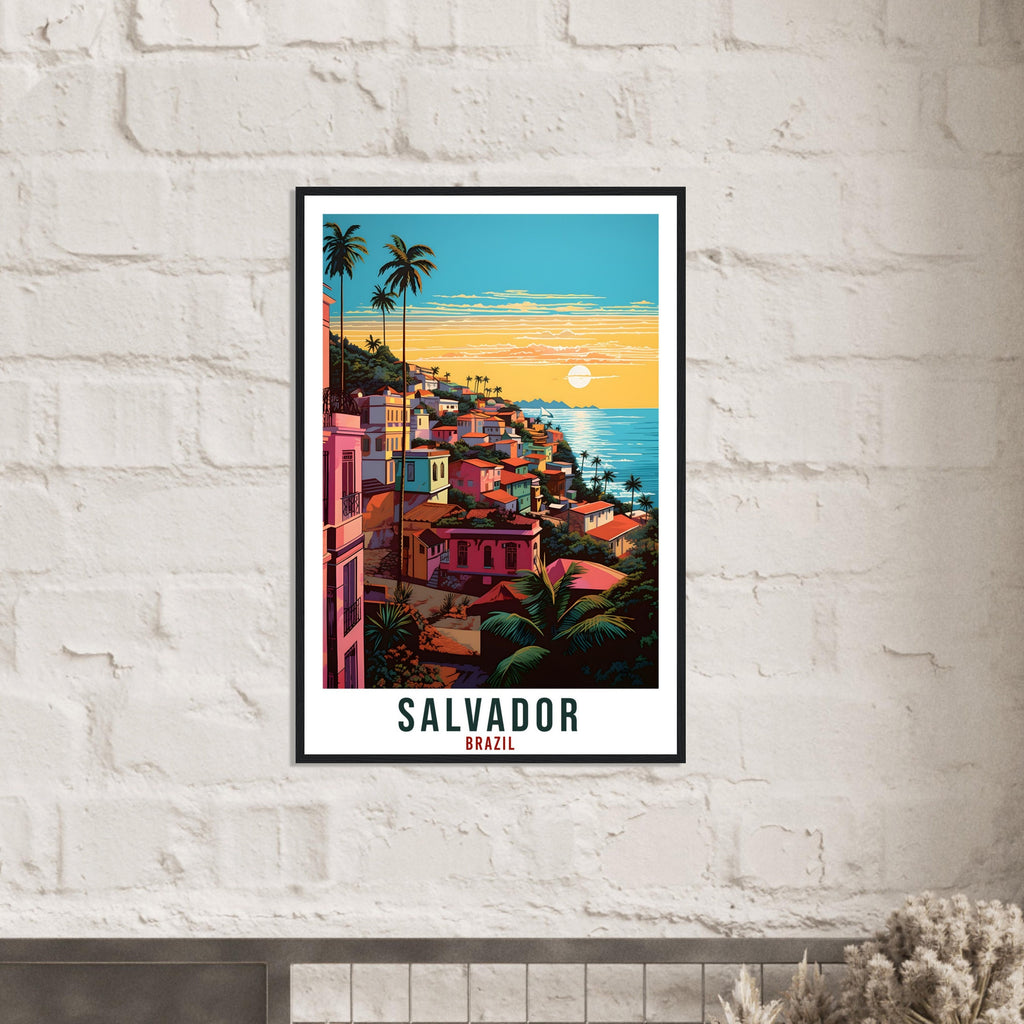 Salvador Travel Print Wall Art Salvador Brazil Wall Hanging Salvador Artwork Art Gifts Salvador Travel Poster Brazil Decor Art Lovers Gift