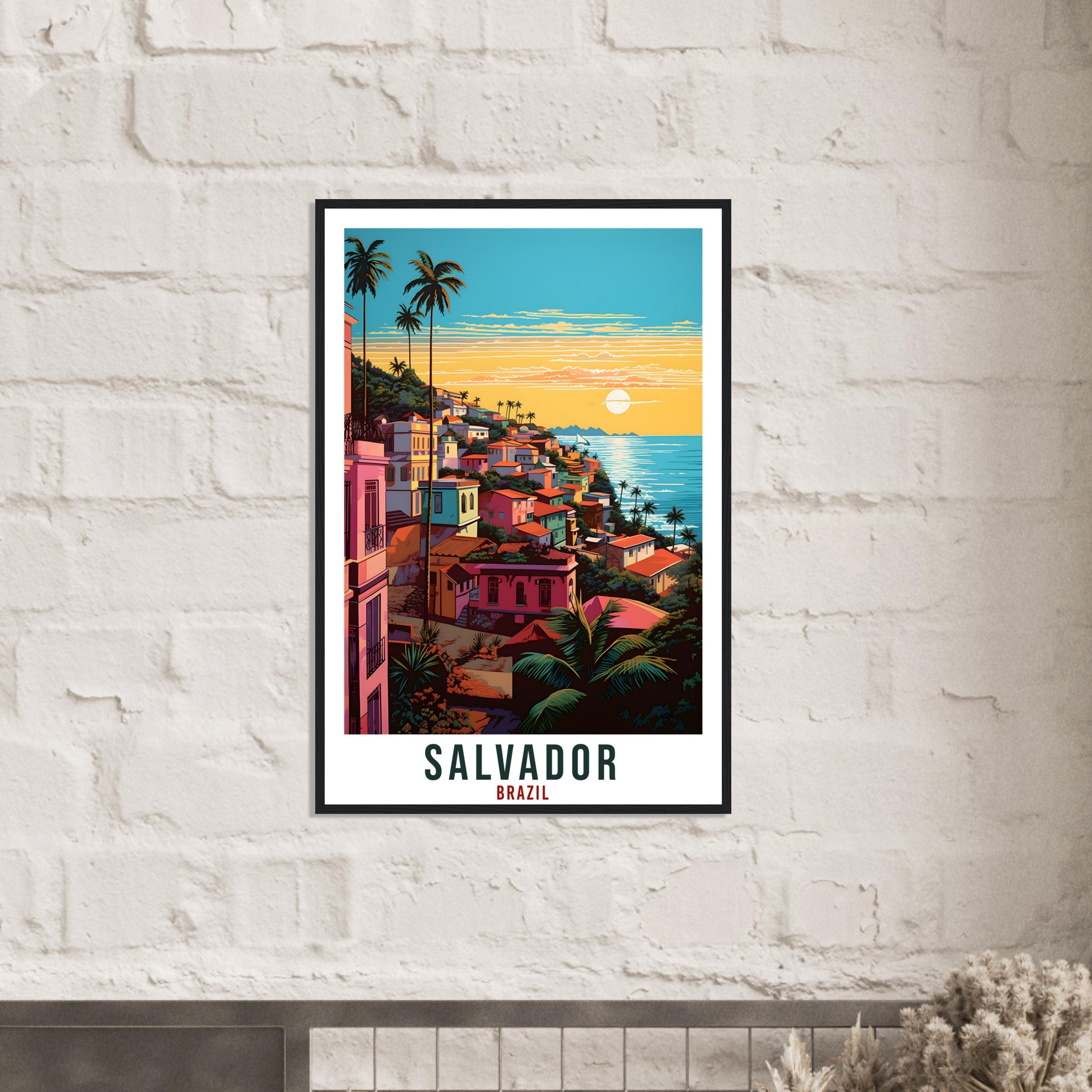 Salvador Travel Print Wall Art Salvador Brazil Wall Hanging Salvador Artwork Art Gifts Salvador Travel Poster Brazil Decor Art Lovers Gift