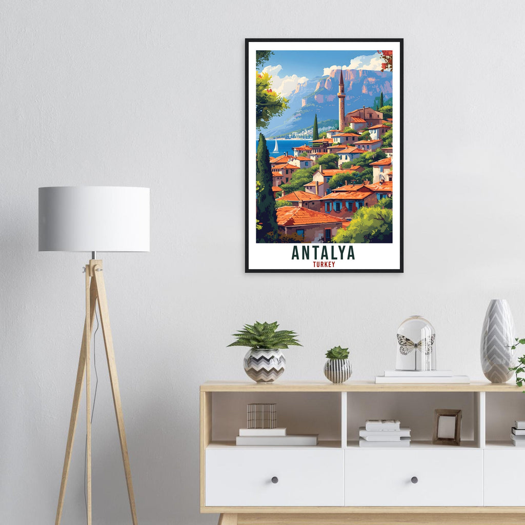 Antalya Travel Print Turkey Home Decoration Antalya Turkish City Wall Art Gift Wall Hanging Art Lover Turkey Artwork Antalya Travel Poster