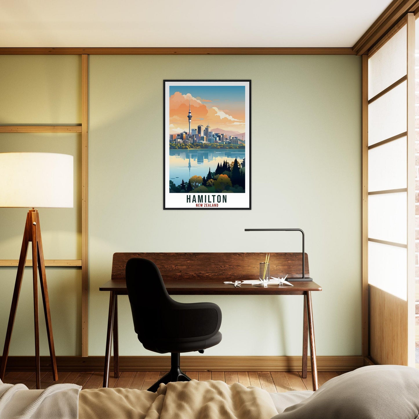 Hamilton Travel Print Wall Art Hamilton New Zealand City Landscape Artwork Hamilton Art Gifts Hamilton Travel Poster New Zealand Art Lovers