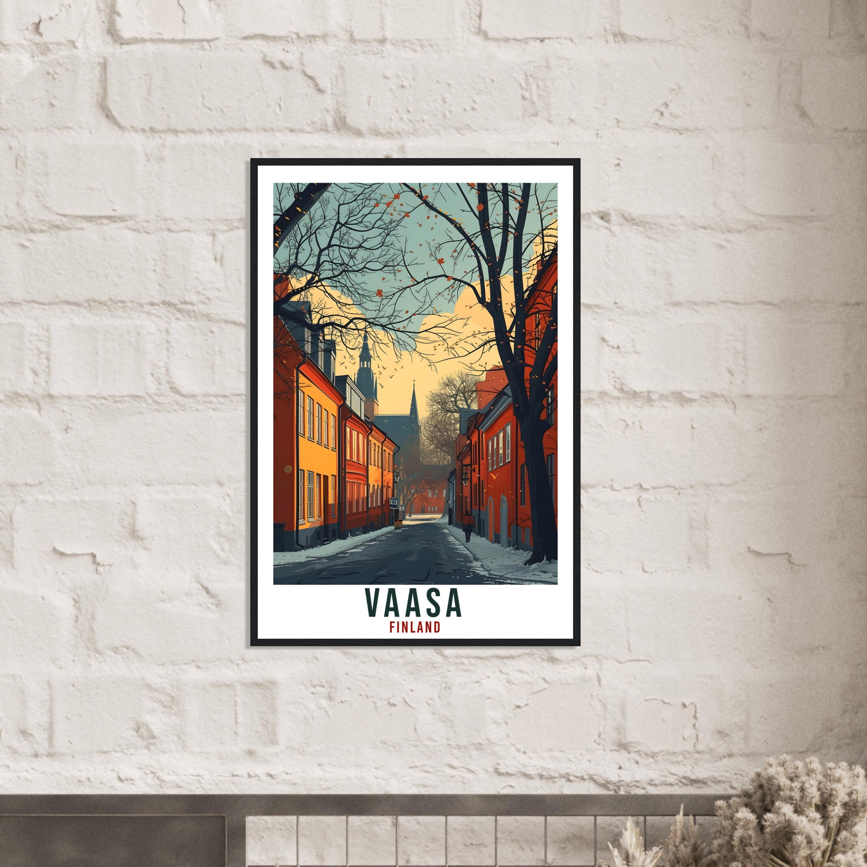 Vaasa Finland Travel Print Wall Art Vaasa Wall Hanging Home Décor Vaasa Gift Art Lovers Finland Artwork Gift Print Vaasa Landmark Poster