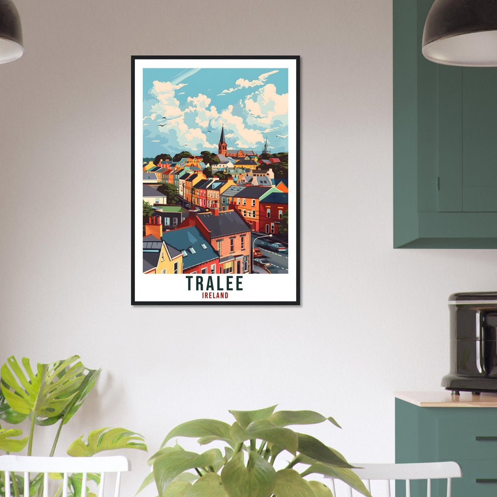 Tralee Travel Print Ireland Wall Art Wall Hanging Home Living Décor Tralee Gift Art Lovers Gift Irish Artwork Gift Ireland Travel Poster