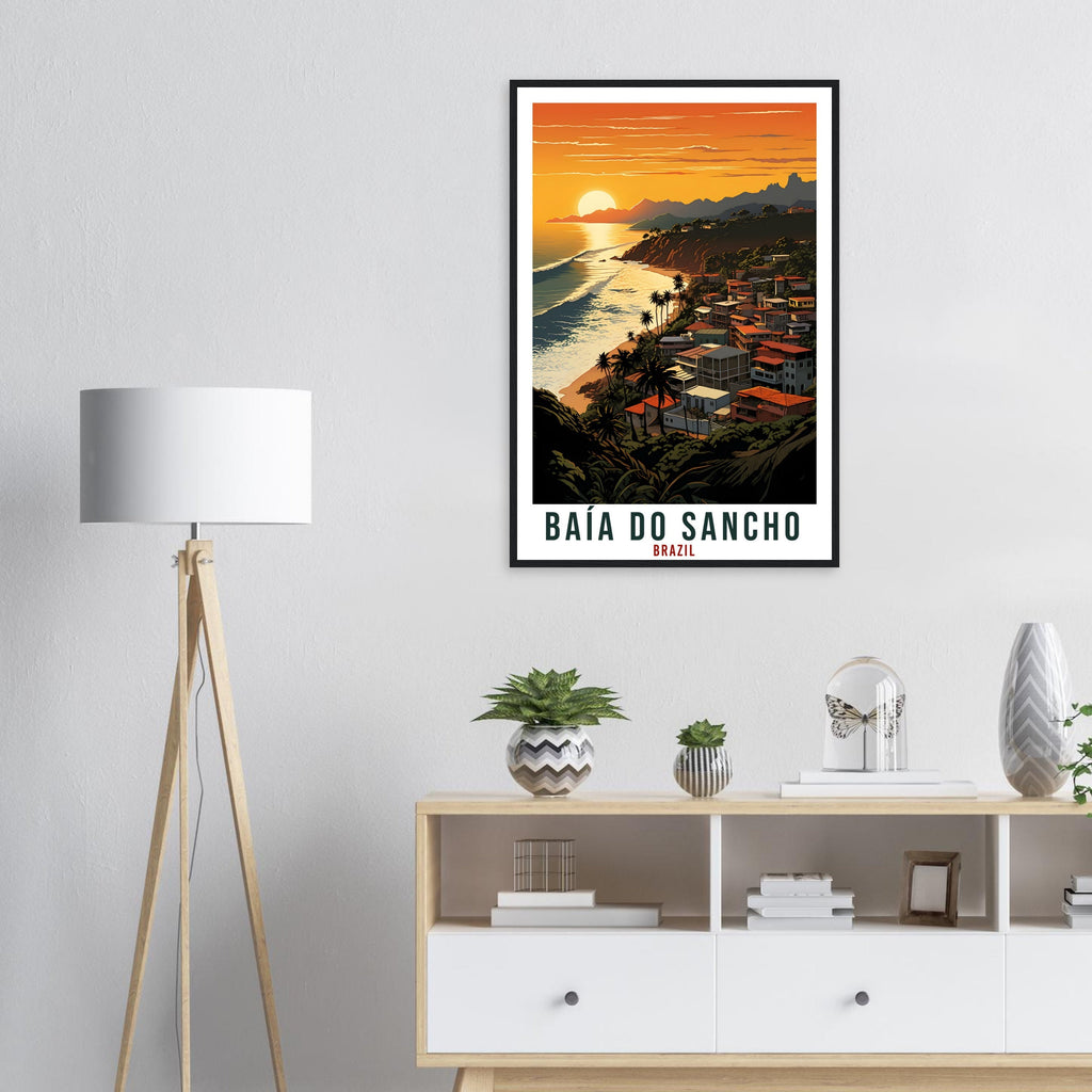 Baía Do Sancho Travel Print Wall Art Baía Do Sancho Brazil Wall Hanging Artwork Art Gift Baía Do Sancho Travel Poster Brazil Art Lovers Gift
