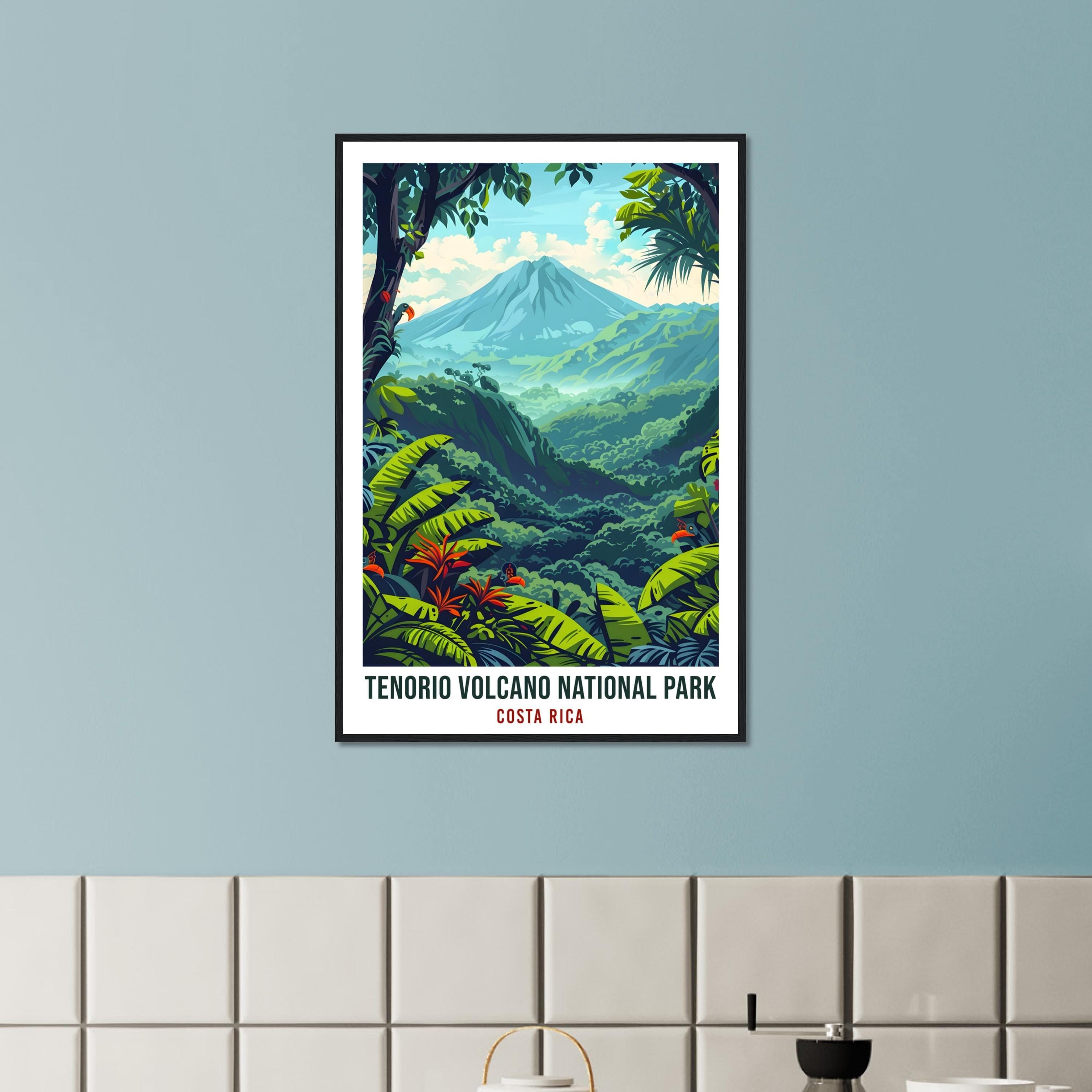 Tenorio Volcano National Park Costa Rica Travel Print Wall Art Wall Hanging Tenorio Volcano Artwork Travel Art Costa Rica City Travel Poster