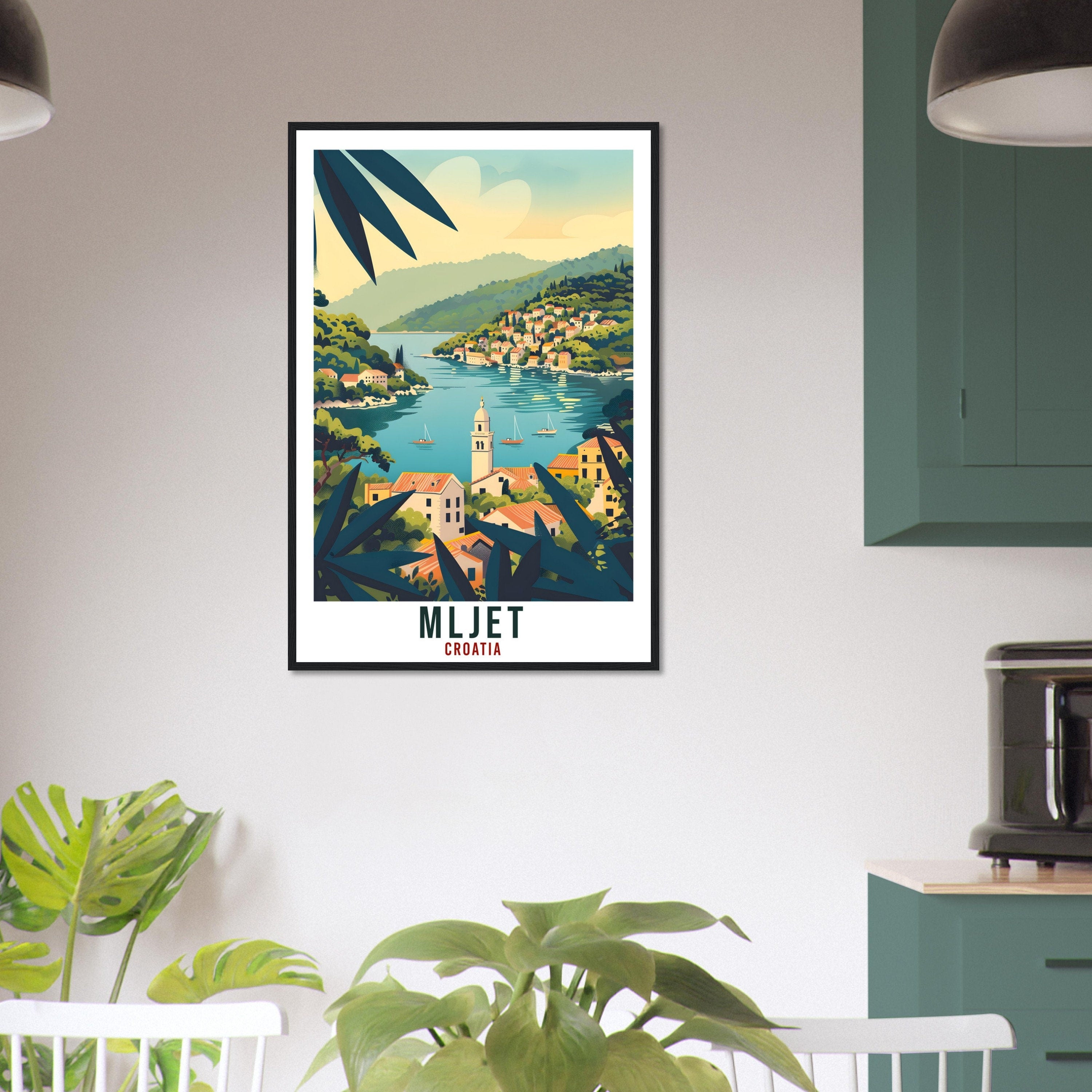 Mljet Travel Print Croatia Wall Art Wall Hanging Home Décor Mljet Island Gift Croatian Landmark Artwork Mljet Croatia Holiday Travel Poster