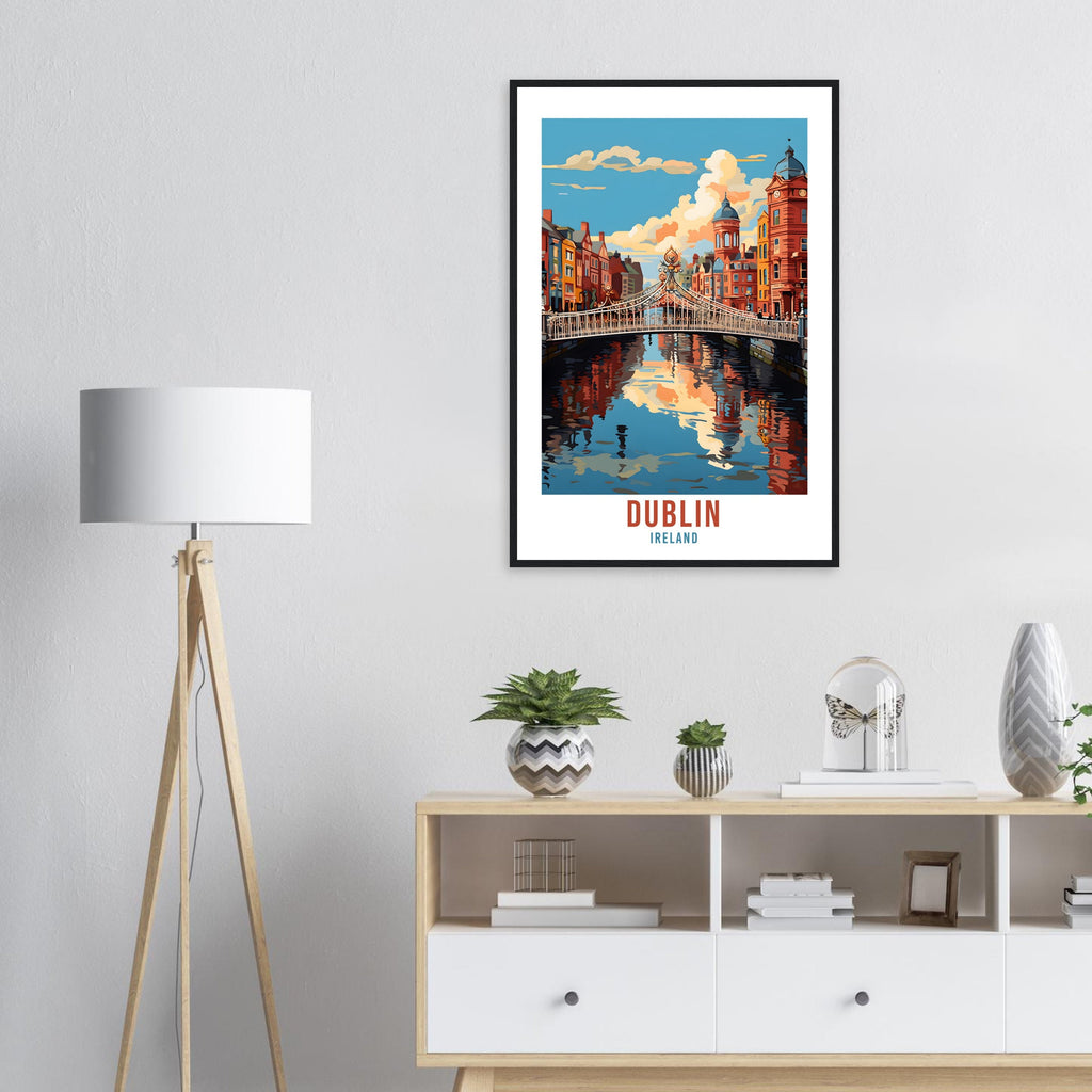 Dublin Ireland Travel Print Wall Art Dublin Wall Hanging Home Décor Dublin Gift Art Lovers Irish Art Lover Gift Liffey Print Dublin City