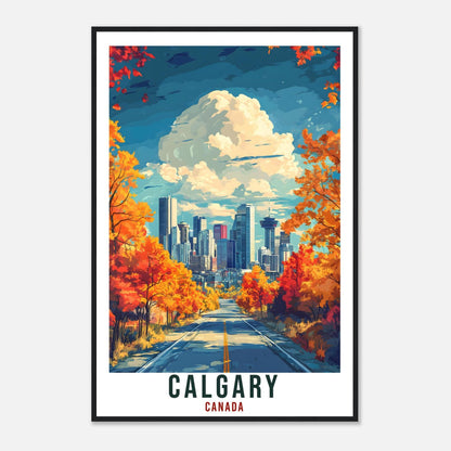 Calgary Travel Print Canada Home Decor Calgary Wall Art Gift Wall Hanging Art Lover Calgary Canadian Artwork Travel Poster Alberta Artwork