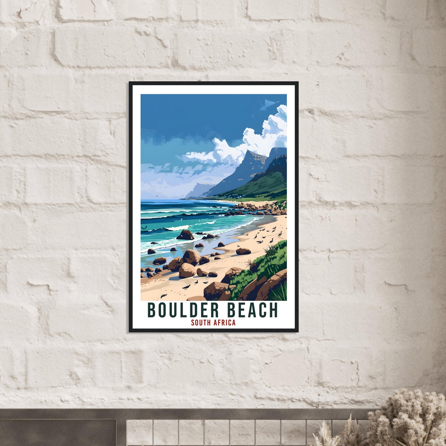 Boulder Beach South Africa Travel Print Wall Art Hanging Home Décor Boulder Beach Gift Art Lovers Artwork Gift Print South African Poster