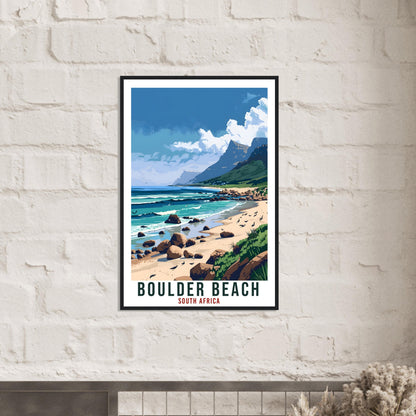 Boulder Beach South Africa Travel Print Wall Art Hanging Home Décor Boulder Beach Gift Art Lovers Artwork Gift Print South African Poster
