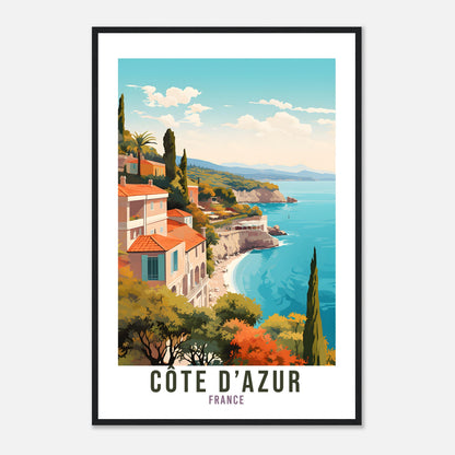Côte D'azur Travel Print France Wall Art Côte D'azur Wall Hanging Home Décor France Gift Art Lovers French Art Lover Gift Côte D'azur Print