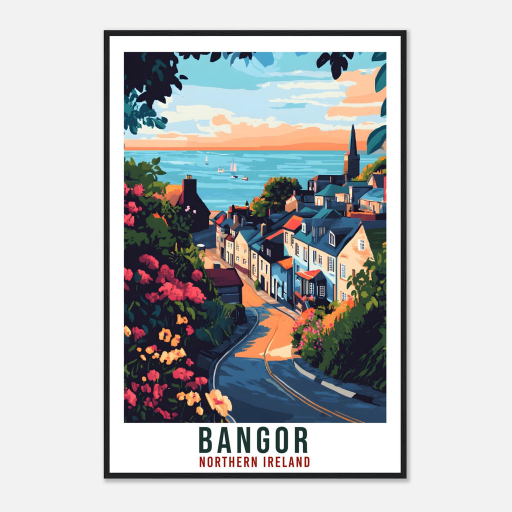 Bangor Travel Print Northern Ireland Home Decor Bangor Wall Art Wall Hanging Art Lover Irish Artwork Travel Poster Bangor NI Travel Art