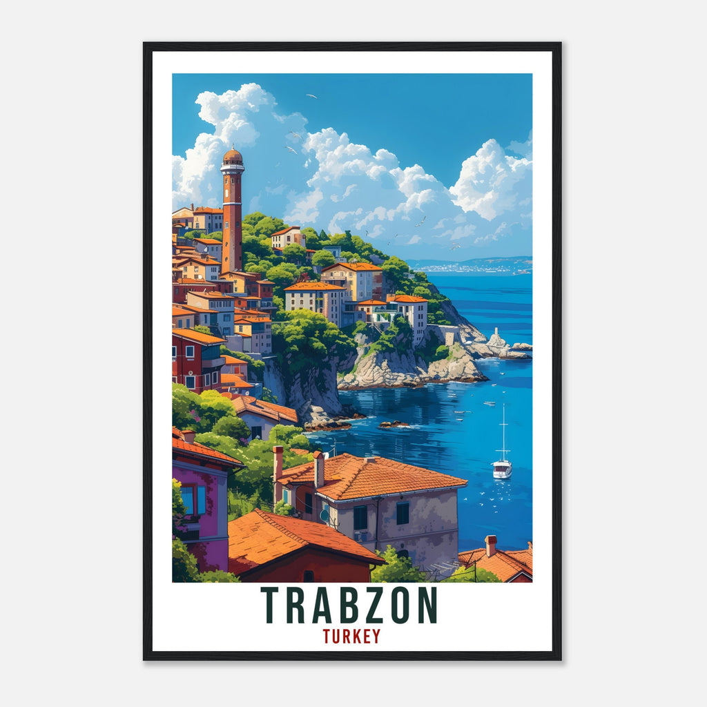 Trabzon Travel Print Turkey Home Decoration Trabzon Turkish City Wall Art Gift Wall Hanging Art Lover Turkey Artwork Trabzon Travel Poster