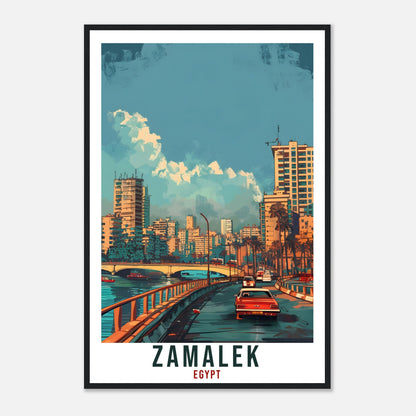Zamalek Egypt Travel Print Zamalek Wall Art Wall Hanging Home Décor Zamalek Gift Art Lovers Egypt Artwork Gift Print African Landmark Poster