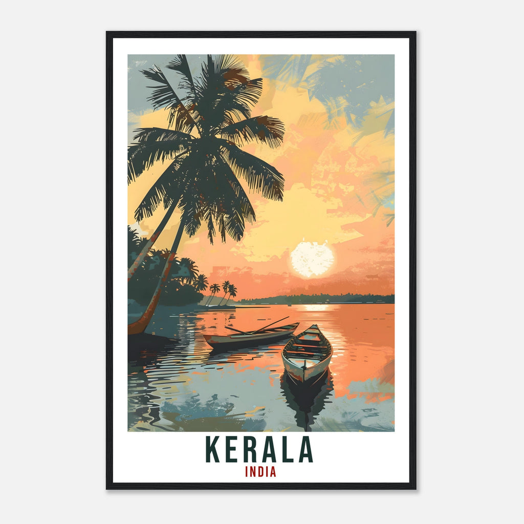 Kerala Travel Print India Home Decoration Wall Art Gift Wall Hanging Art Lover Indian Artwork India Kerala Travel Poster Kerala Beach Print