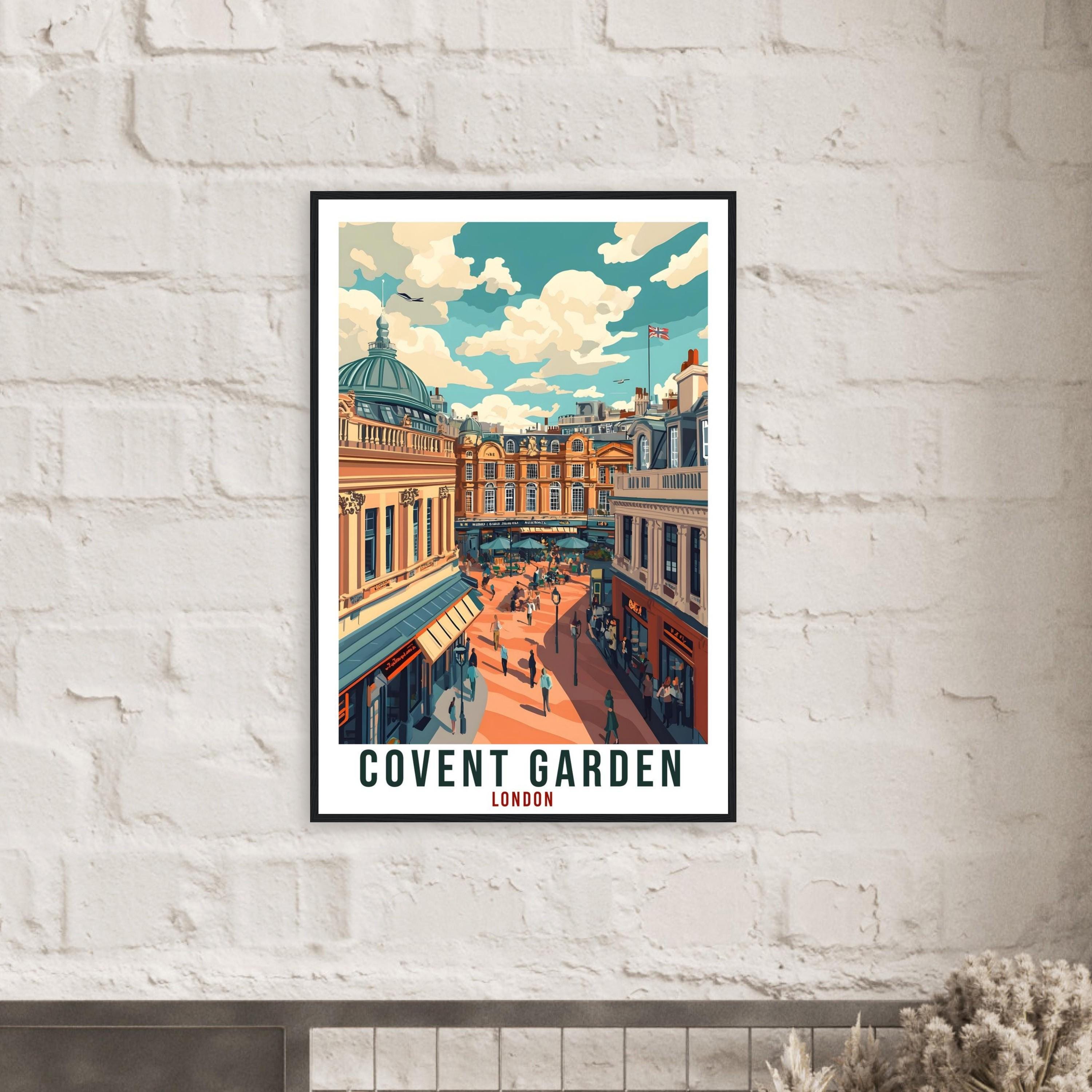 Covent Garden London Travel Print England Decor London Wall Art Gift Wall Hanging Art Lover Covent Garden England Artwork Travel Poster Art