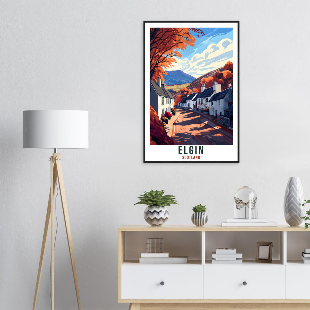 Elgin Travel Print Scotland Home Decor Elgin Wall Art Wall Hanging Art Lover Scotland Artwork Travel Poster Elgin Travel Art Elgin Scotland