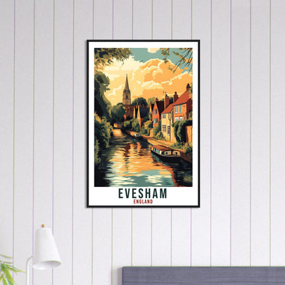 Evesham Travel Print England Home Decor Evesham Wall Art Gift Wall Hanging Art Lover Evesham English Artwork Travel Poster Travel Art Gift