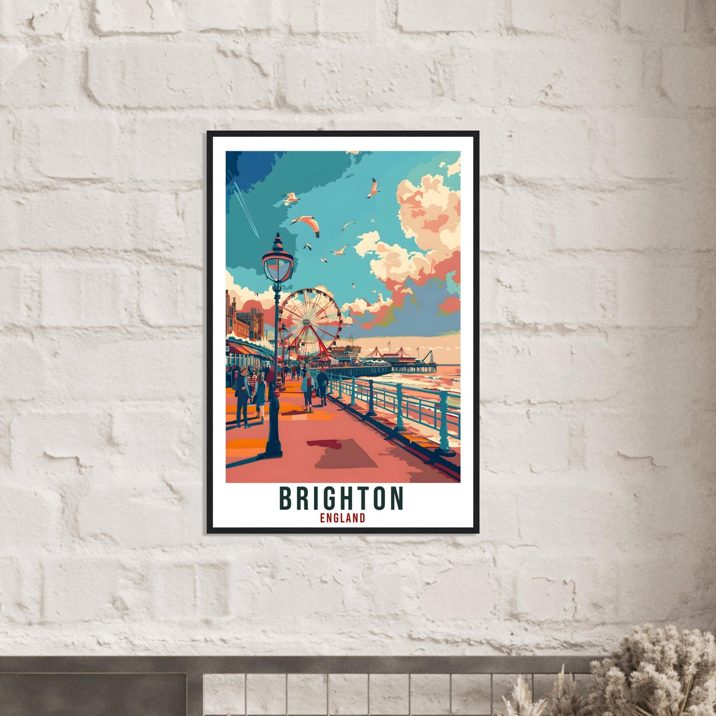 Brighton Travel Print Wall Art Wall Hanging Home Living Décor Brighton Gift Art Lovers Gift UK Artwork Gift Print England Travel Poster