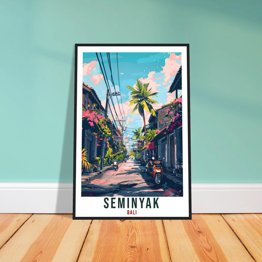 Seminyak Bali Travel Print Bali Wall Art Wall Hanging Home Décor Seminyak Gift Landmark Artwork Travel Art Indonesia Seminyak Travel Poster