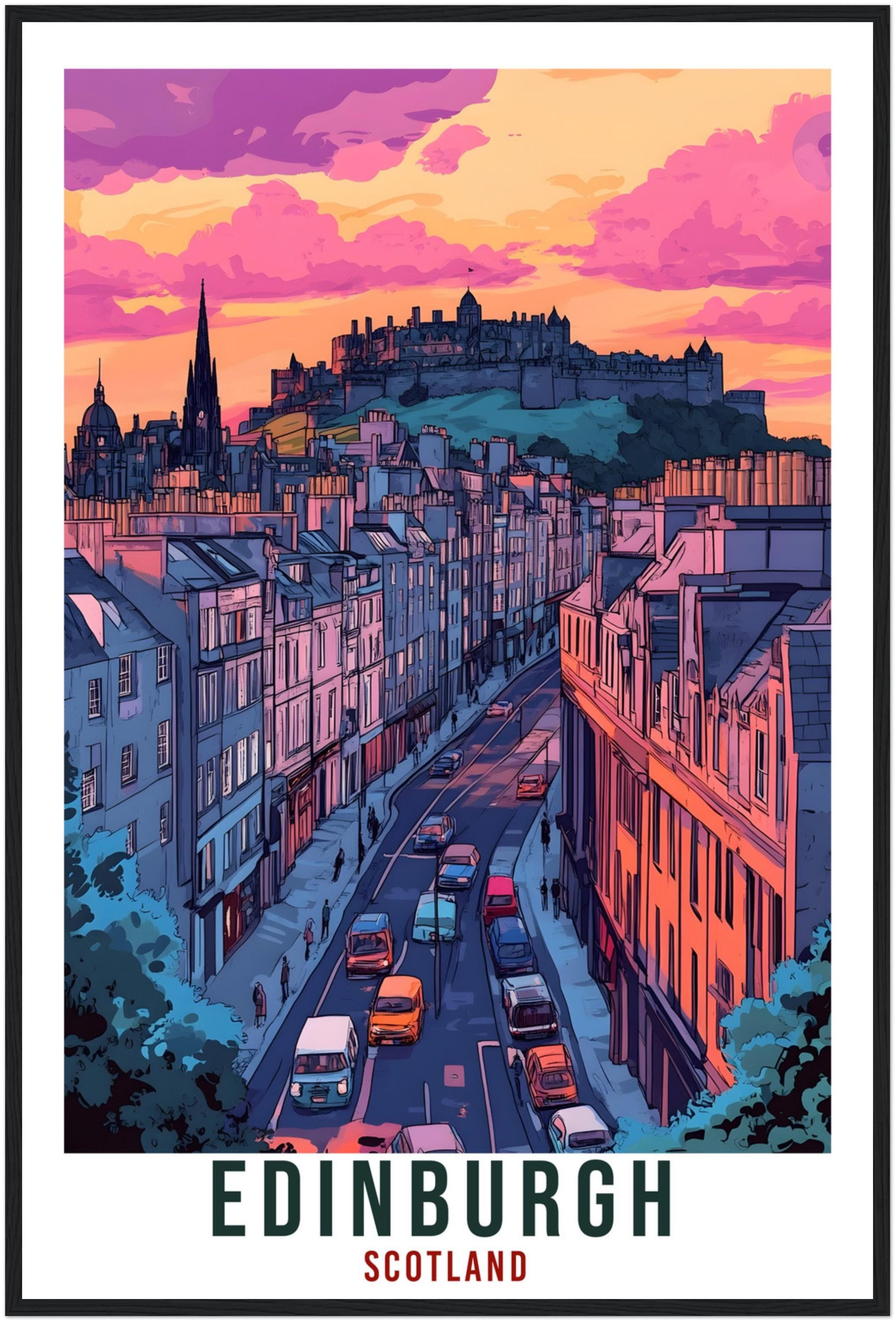 Edinburgh Travel Print Scotland Home Decor Edinburgh Wall Art Wall Hanging Art Lover Scotland Artwork Travel Poster Edinburgh Travel Art