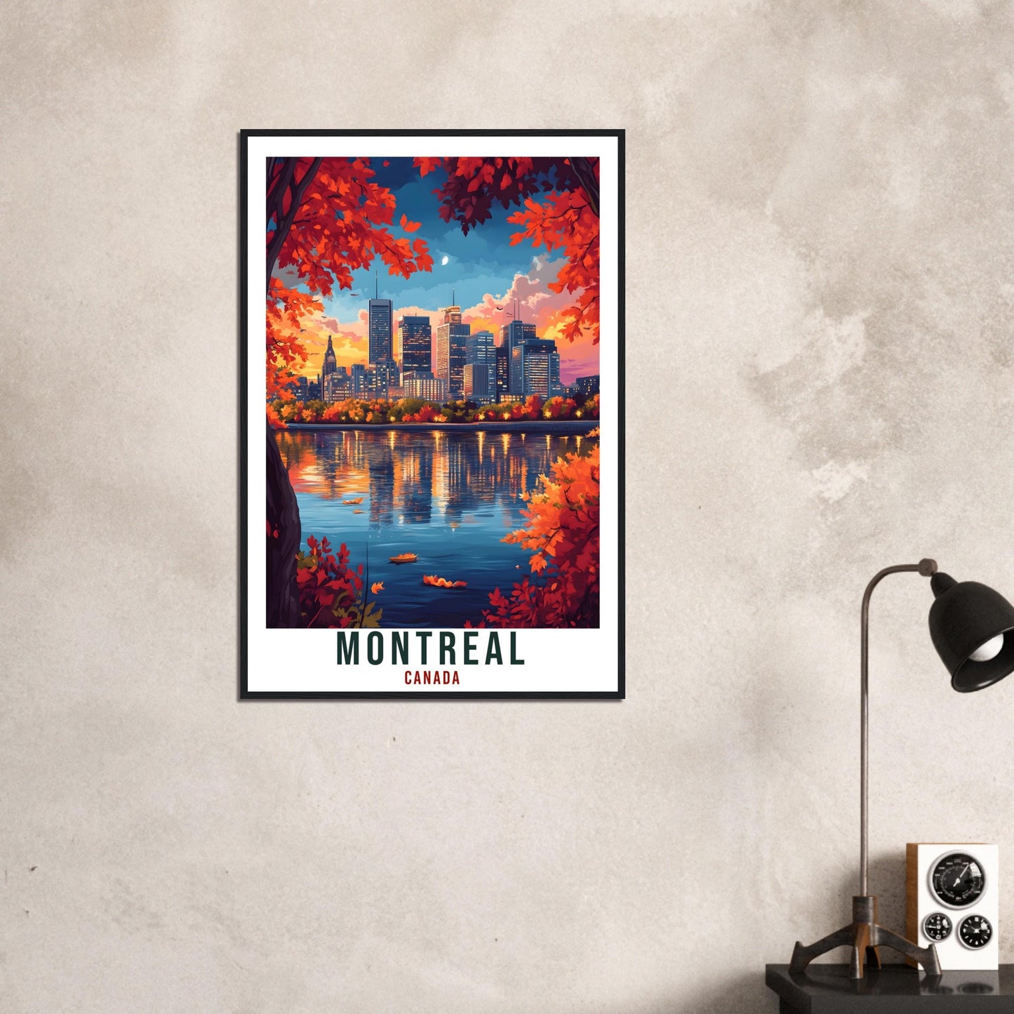 Montreal Travel Print Canada Home Decor Montreal Wall Art Gift Wall Hanging Art Lover Montreal Canadian Artwork Travel Poster Quebec Artwork
