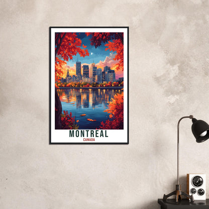 Montreal Travel Print Canada Home Decor Montreal Wall Art Gift Wall Hanging Art Lover Montreal Canadian Artwork Travel Poster Quebec Artwork