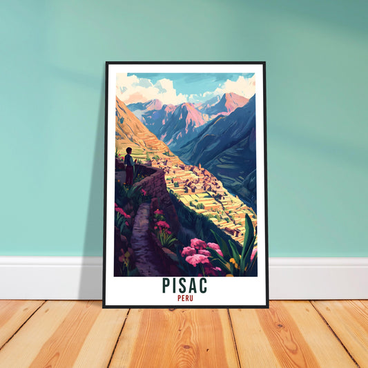 Pisac Travel Print Peru Home Decor Pisac Wall Art Gift Wall Hanging Art Lover Pisac Peruvian Artwork Travel Poster Travel Art Travel Gift