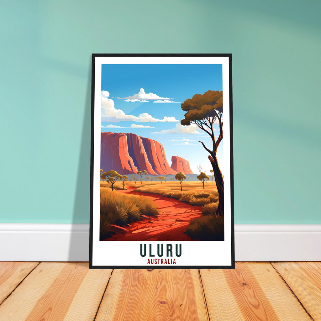 Uluru Travel Poster Wall Art Uluru Australia Home Décor Artwork Wall Hanging Uluru Art Gifts  Uluru Travel Print Australian Art Lovers Gift
