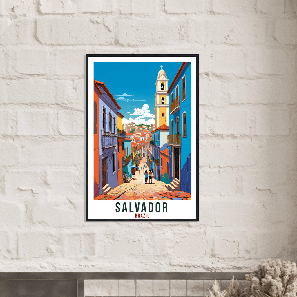 Salvador Travel Print Wall Art Salvador Brazil Wall Hanging Artwork Salvador Art Gifts Salvador Travel Poster Brazil Decor Art Lovers Gift